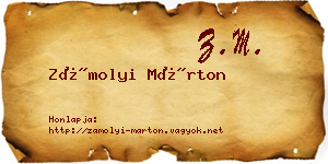 Zámolyi Márton névjegykártya